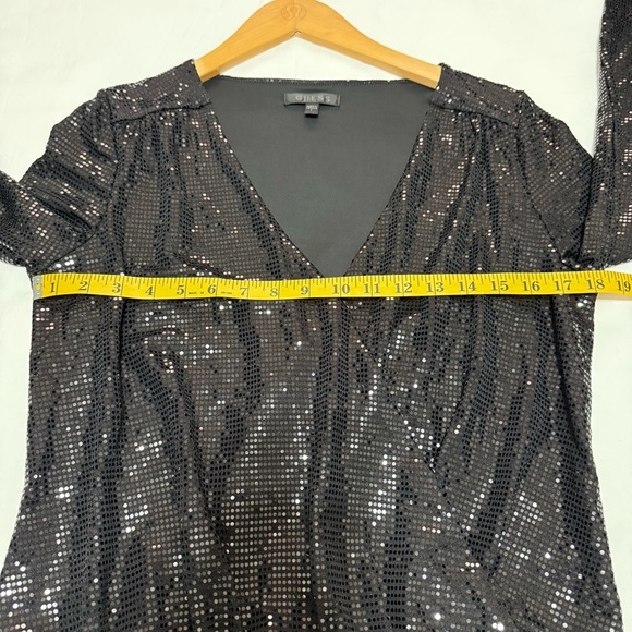 Guess Women’s Sequin Long Sleeve Body Size L Party Elegant - Picture 6 of 8